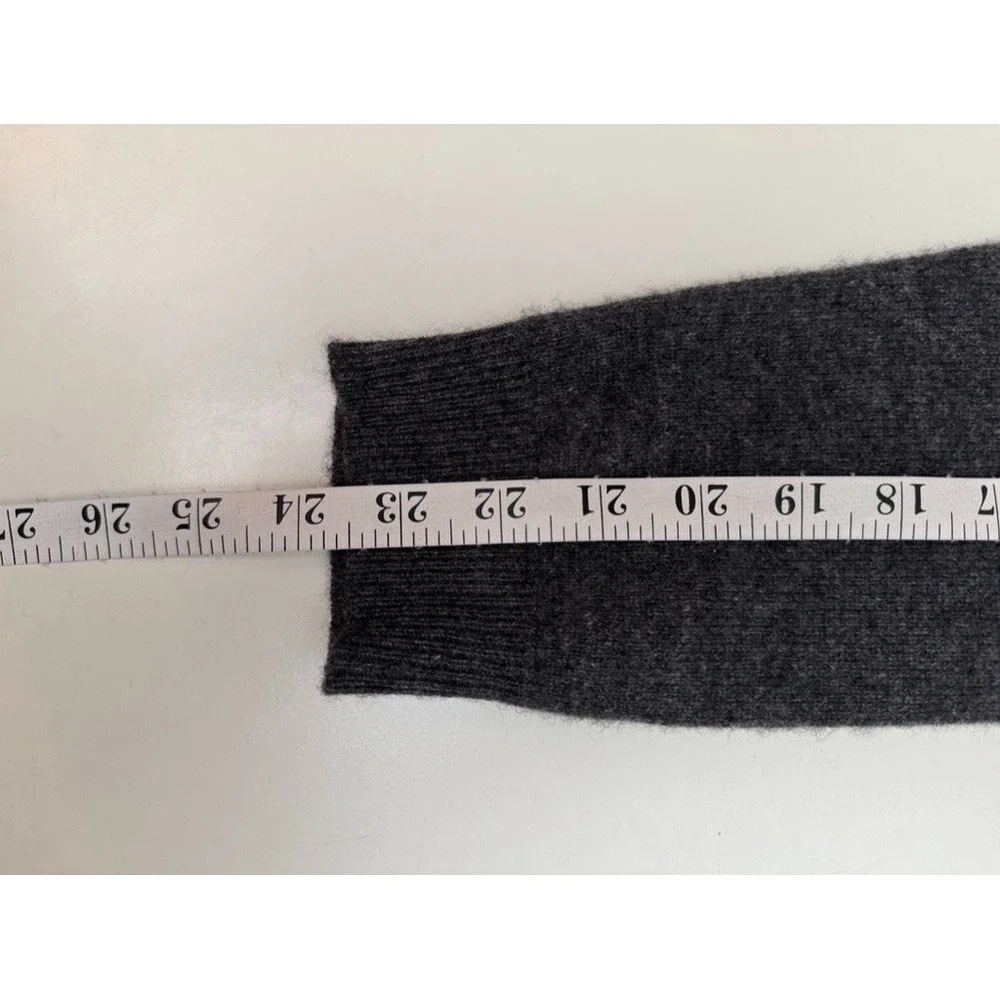 Cashmere Charter Club Luxury Gray Cashmere Crewneck Sweater Petite M‎ Old Money